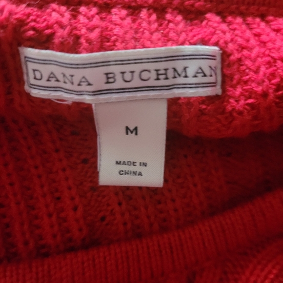 Dana Buchman Red Knit Sweater M - Picture 3 of 6